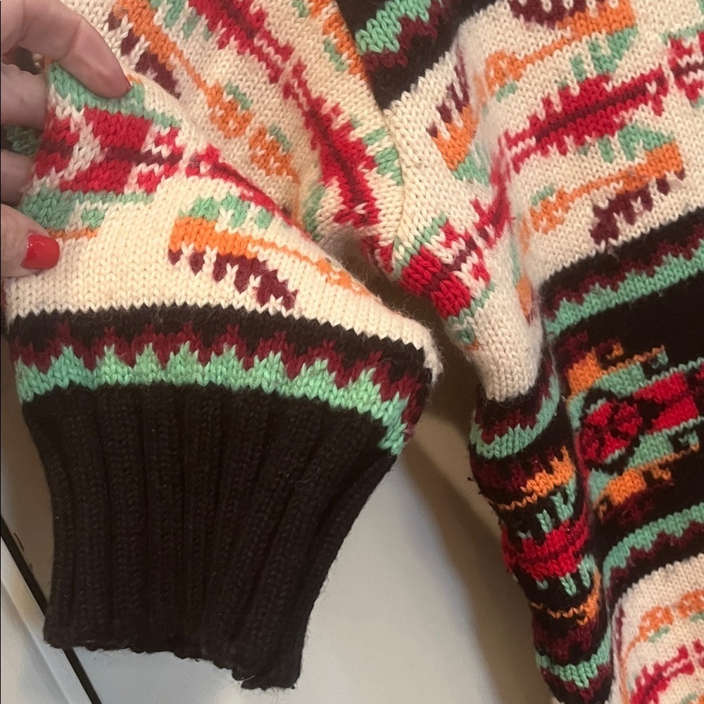 Kookai Italian Wool Blend Multicolor Patterned Sweater Medium - Picture 6 of 13
